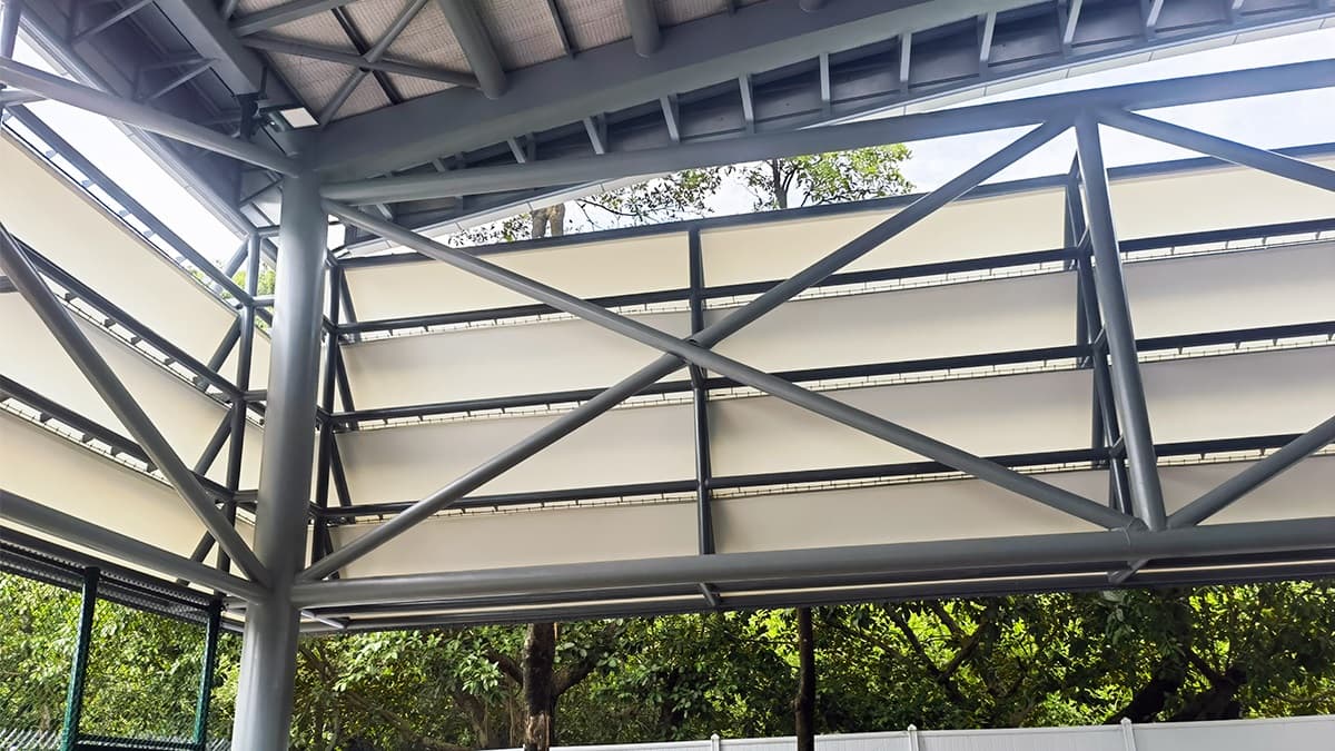Tennis court exterior membrane structure-a01