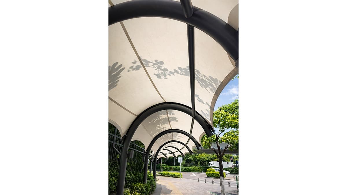 Pedestrian walkway sunshade-a02